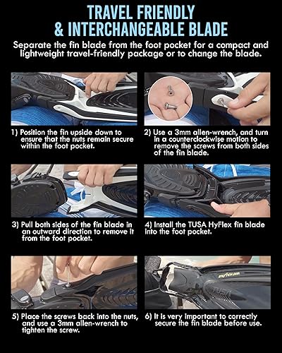 Miniatura 3 de TUSA SF-0104 Hyflex Switch Buceo Aletas