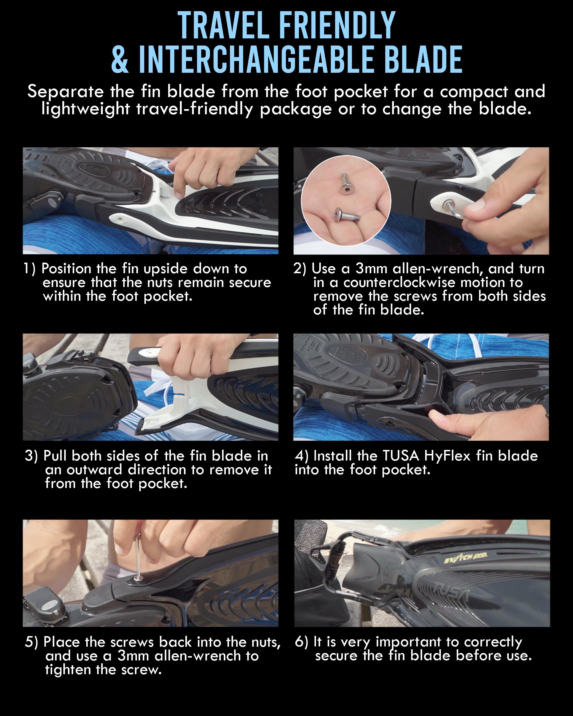 Tusa Aletas de Buceo SF-0104 Hyflex Switch