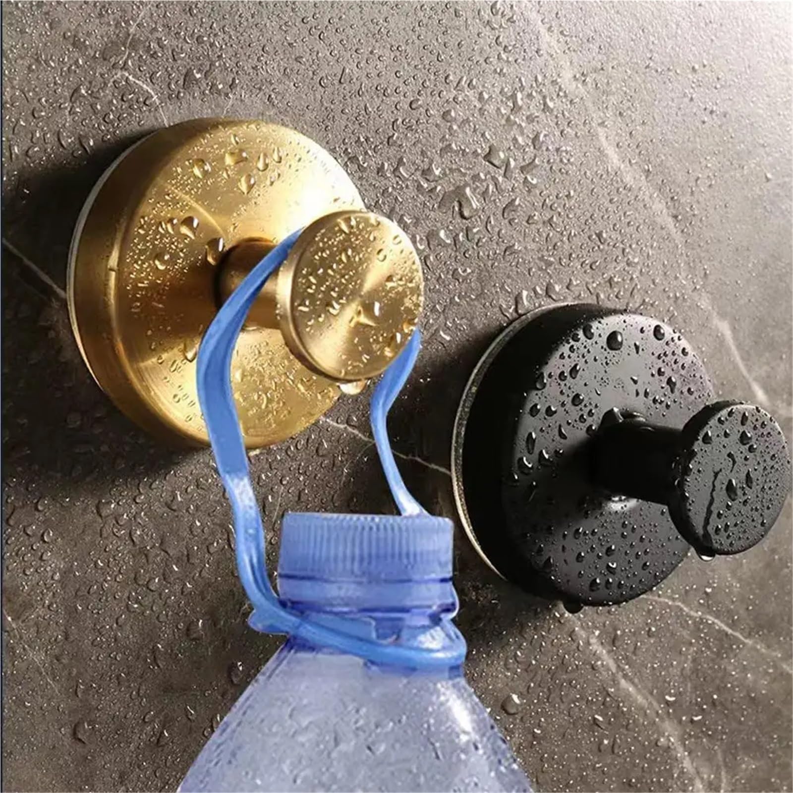 8 Stück Saugnapf-Kranzaufhänger for Kränze an Glaswänden, Weihnachtsdekoration for Weihnachtsfeiern FüR Bad(Gold)