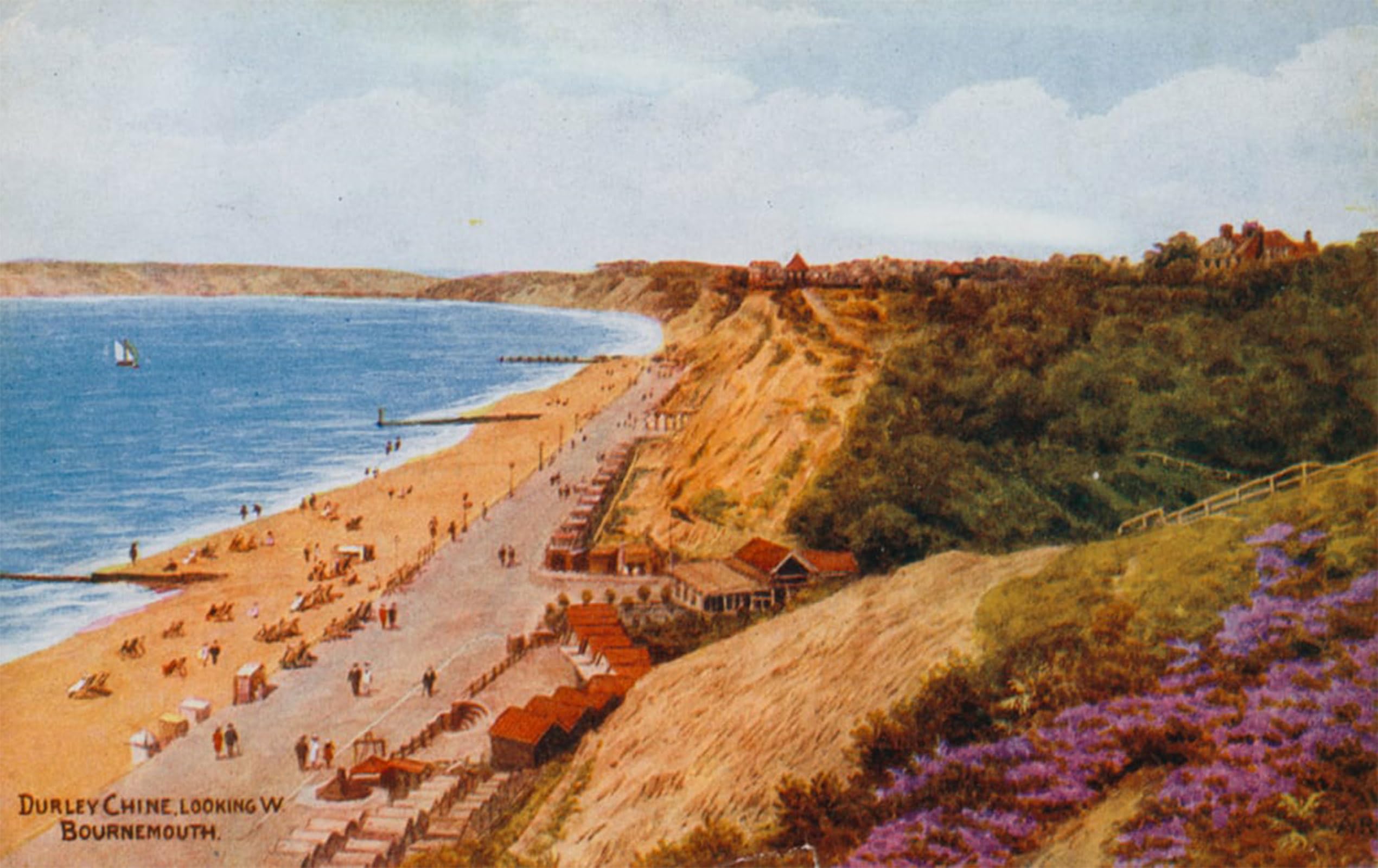 ARTXLXXBN Famous Print Painting Colorful Art Print Durley Chine Looking W Bournemouth by Alfred Robert Quinton Canvas Art Decorations for Home Decor 60x90cm