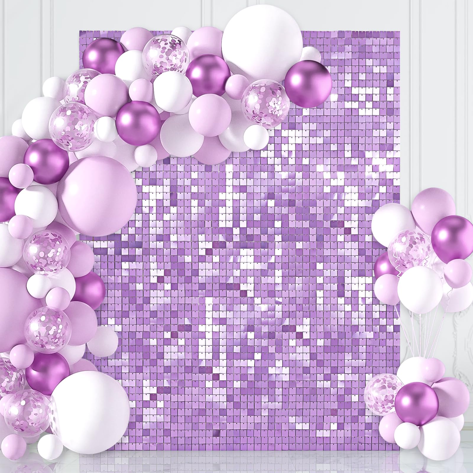 Sequin Light Purple Backdrop Shimmer Wall Backdrop 3ftx6ft Glitter Party Wall Panels for Birthday Wedding Party Decorations