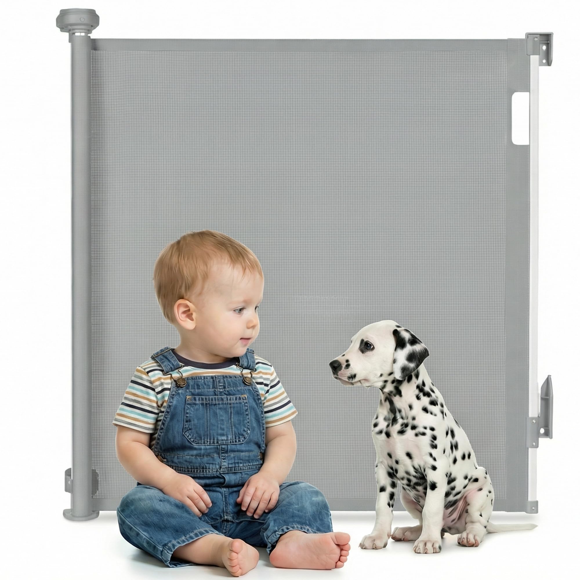 LIONELO THEA Puerta de Escalera 85x140 cm Extensible Ajustable de Seguridad para Montaje en la Puerta, la Escalera de Pasillo, Apertura de hasta 140 cm, Barrera Barandilla de Seguridad para Niños