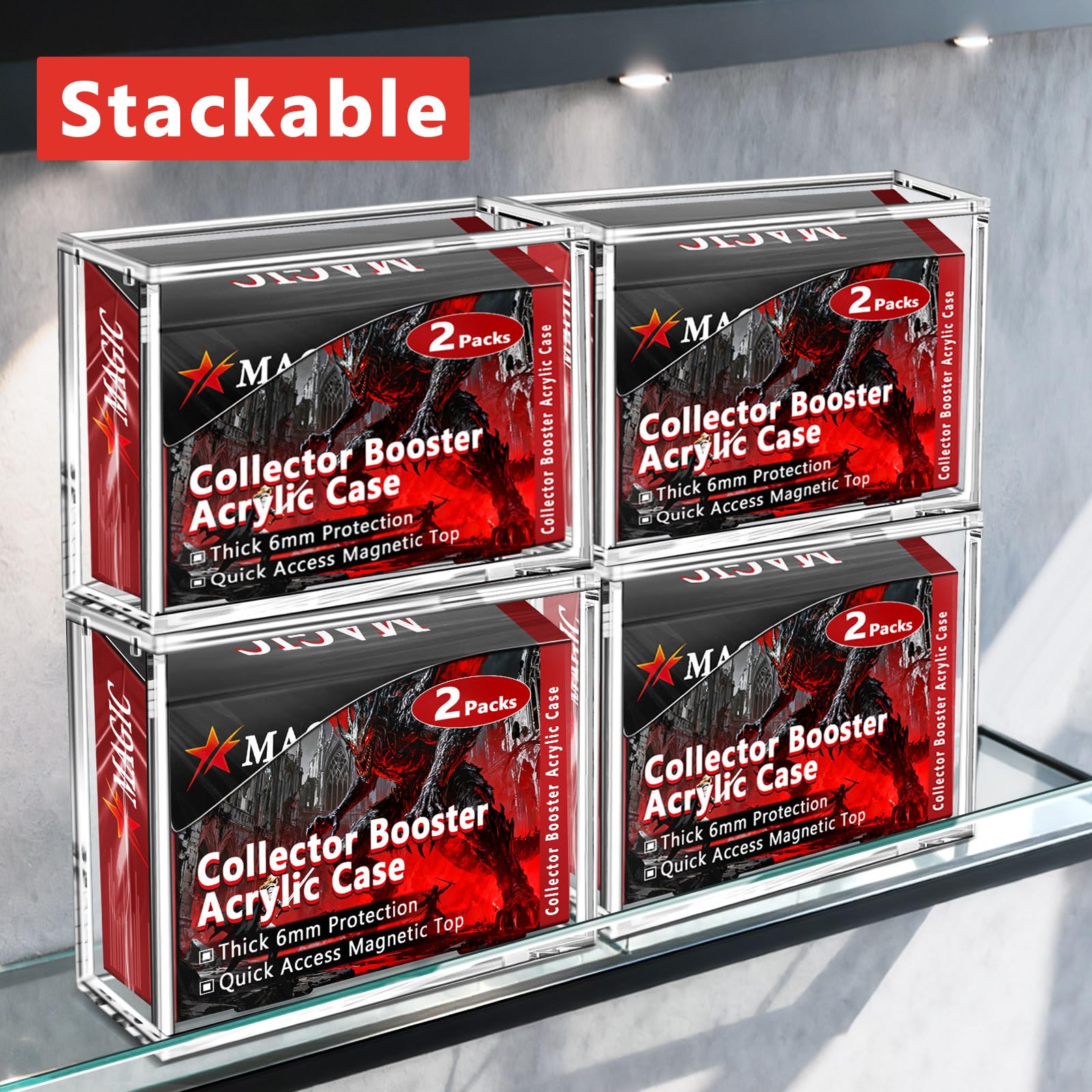 mtg collector booster box acrylic case Amazon.com: Kevenal MTG Collector Booster Box Case, Premium Magnetic Display  for Sealed Magic Trading Card Boxes, 6mm Acrylic with Strong Seal,  UV-Protection & Scratch-Resistant (2 PCS) : Toys & Games