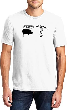 Bacon, I Am Your Father Funny Pig & Bacon Parody Graphic Top Ringspun Cotton Tee Adult Men Women