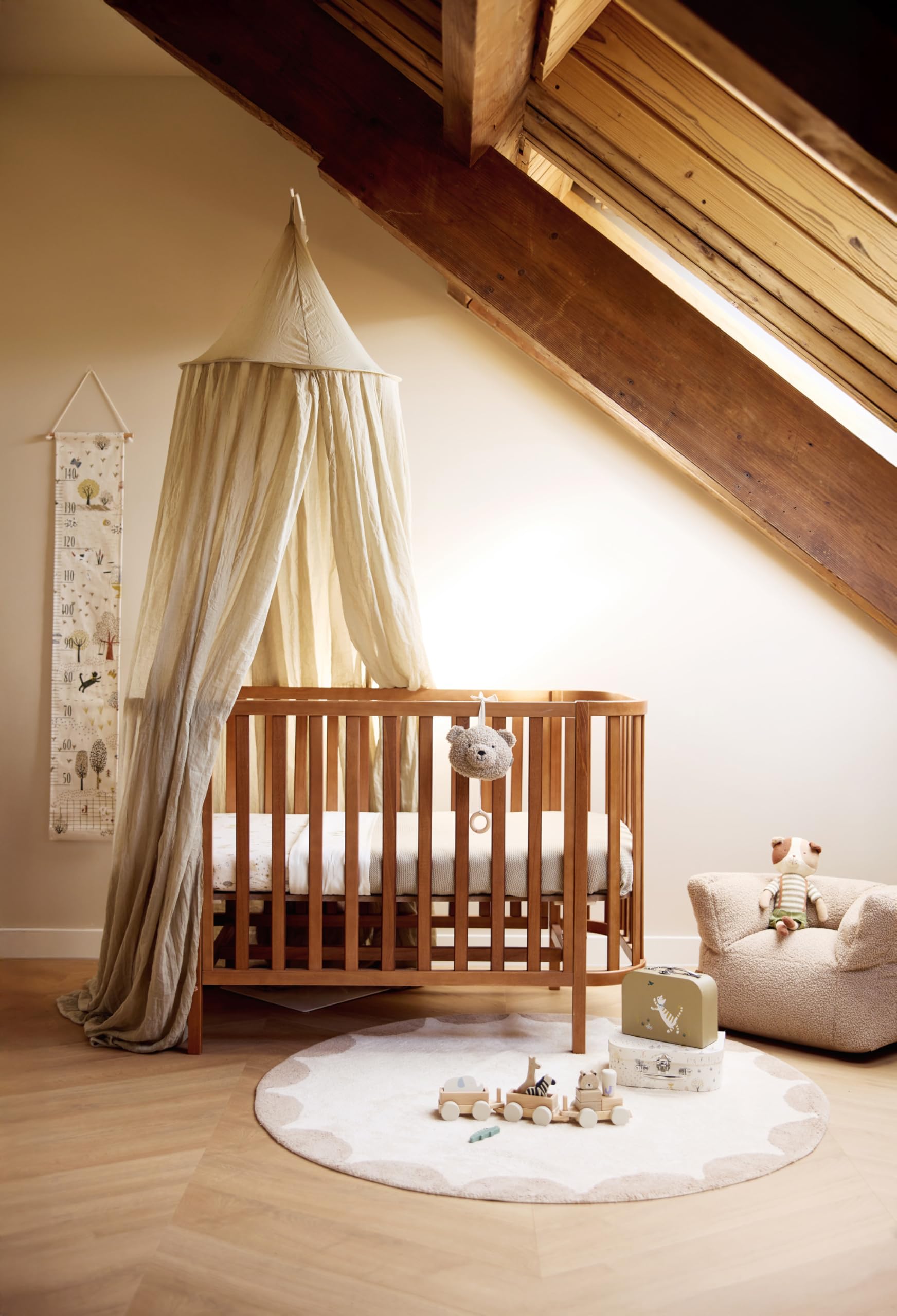 Jollein Sillón Infantil - Puf para niños - Tela Suave Tipo Peluche - Warm Sand - Sillón Acogedor para niños pequeños - 40x46x37 cm