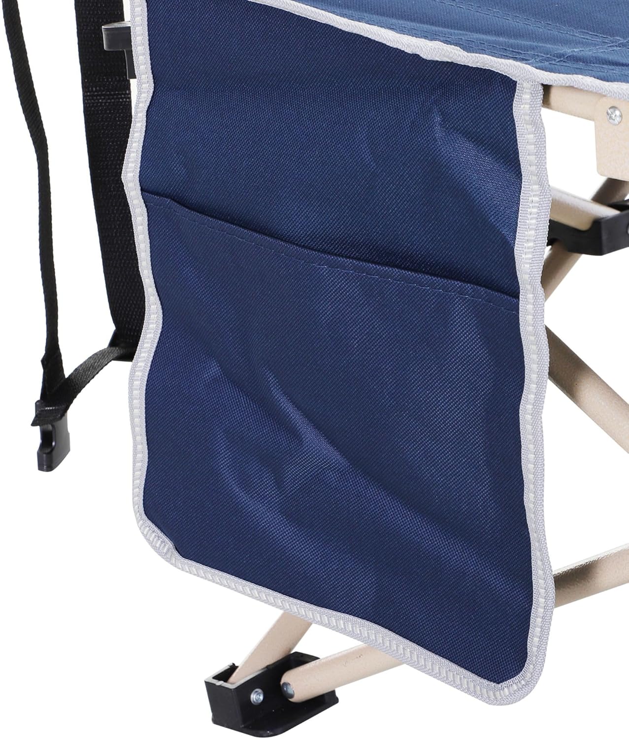 Outsunny Folding Camping Cot for Adults with Carry Bag, Side Pocket, Outdoor Portable Sleeping Bed for Travel, Camp, Vacation, 330 lbs. Capacity, Blue