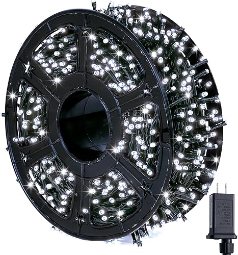 Miniatura 27 de JMEXSUSS 400 luces LED de Navidad para decoraciones al aire libre, 132 pies, luces multicolor para árbol de Navidad con control remoto, luces de