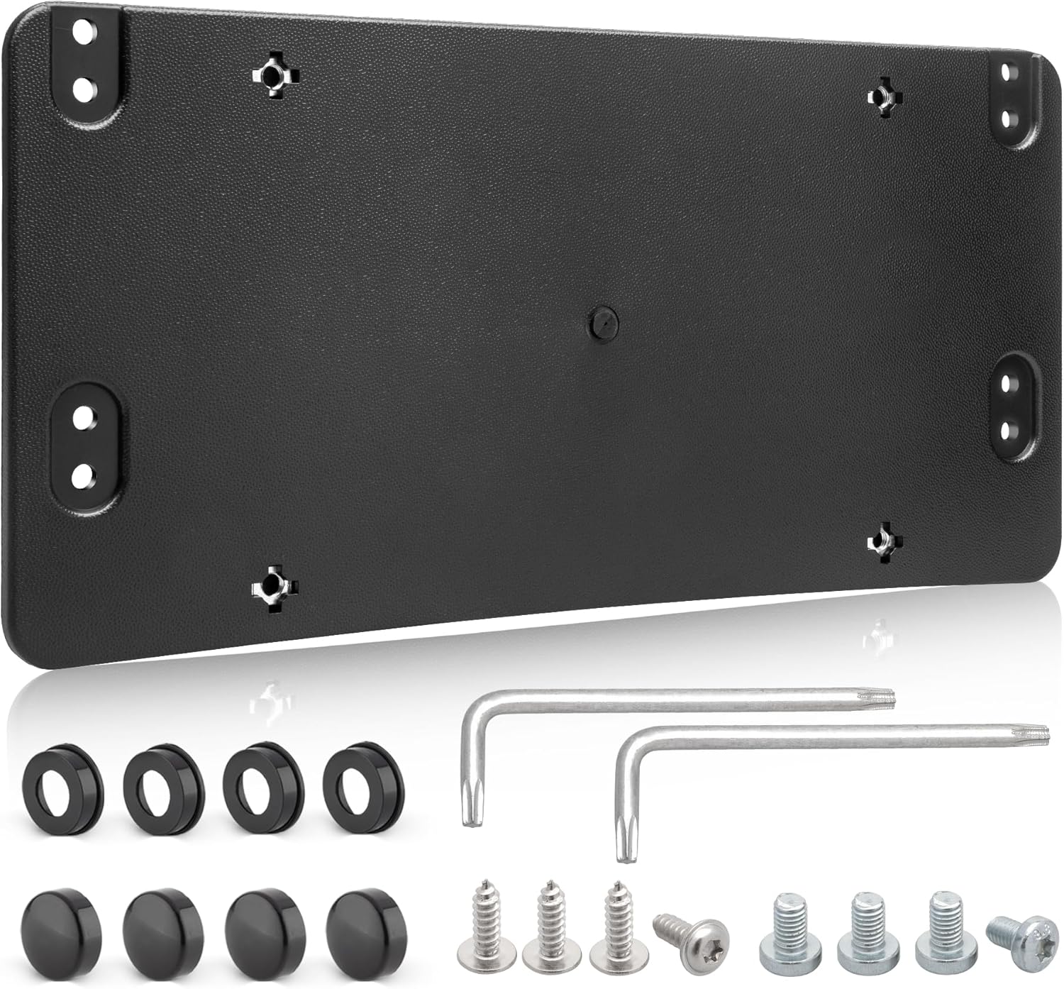 RED WOLF Rear License Plate Bracket Fit for 2008-2023 Mercedes-Benz Replace for Tail Bumper Car Tag Holder Frame Replace OE 1698170211 A0008101711 w/Mounting Screws Cover Wrench