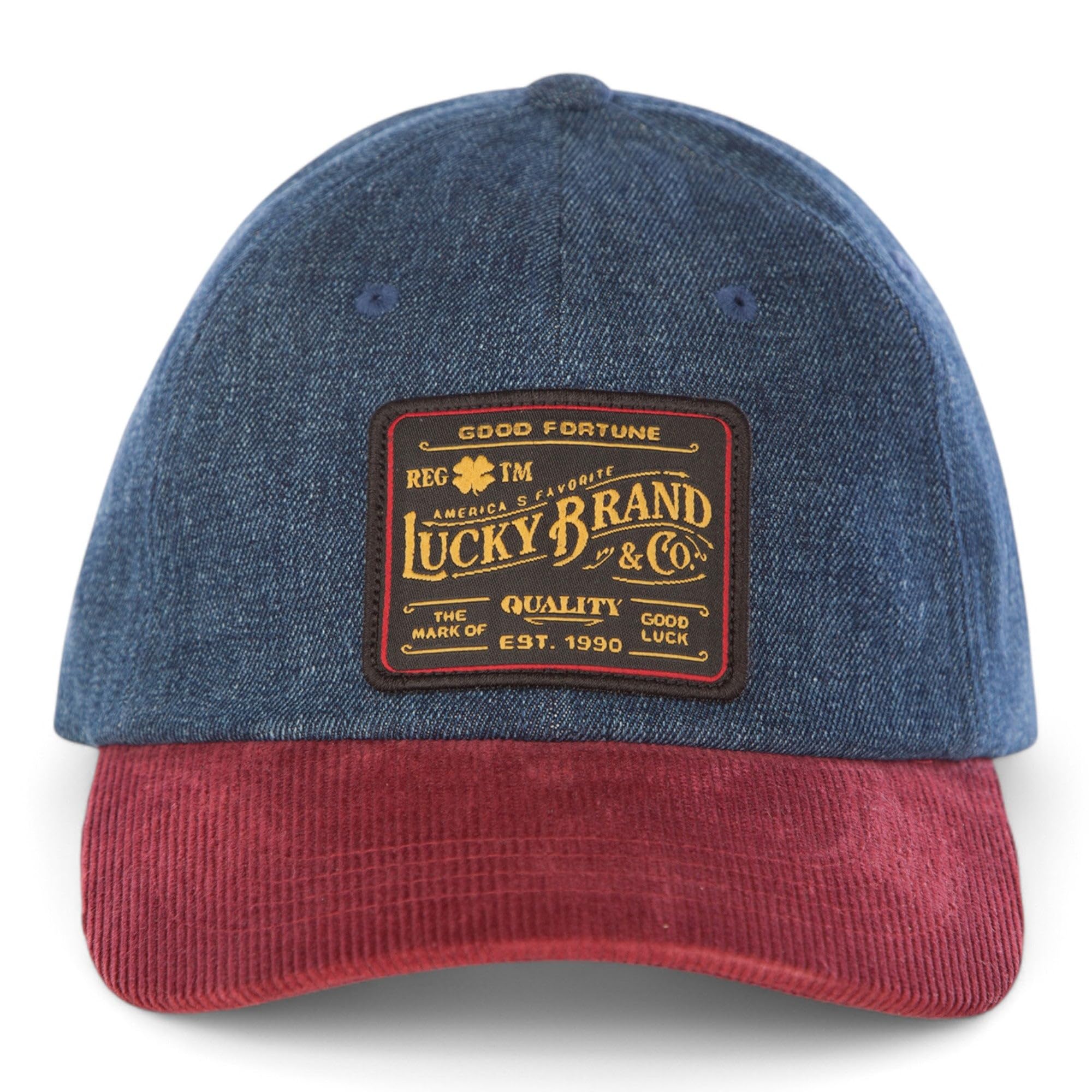 Lucky Brand Classic Cotton Hat Adjustable Dad Hat Baseball Cap Golf Fishing Low Profile 5 Panel Design