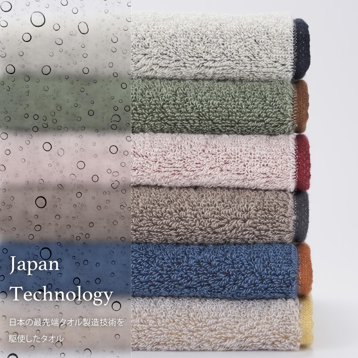 タオル研究所 [導線コントロールの吸水性-ふんわり-] #049 ハンカチ ユニセックス 6枚セット ふんわり 厚手 ふかふか 高速吸水 耐久性 綿100% 480GSM JapanTechnology - 3