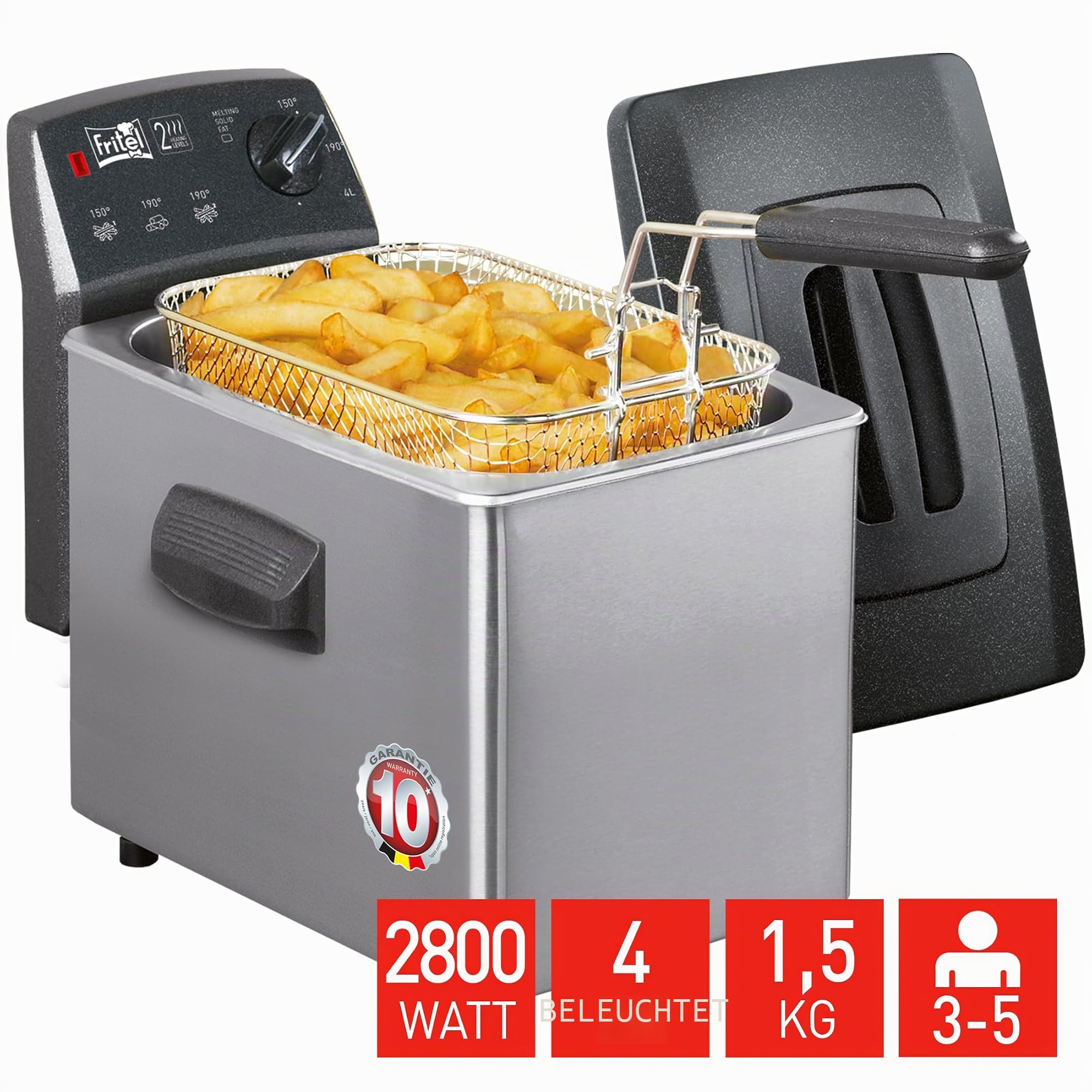 FRITEL Fritteuse Turbo SF® 4350-4L - 2800W - Öl + Festfett