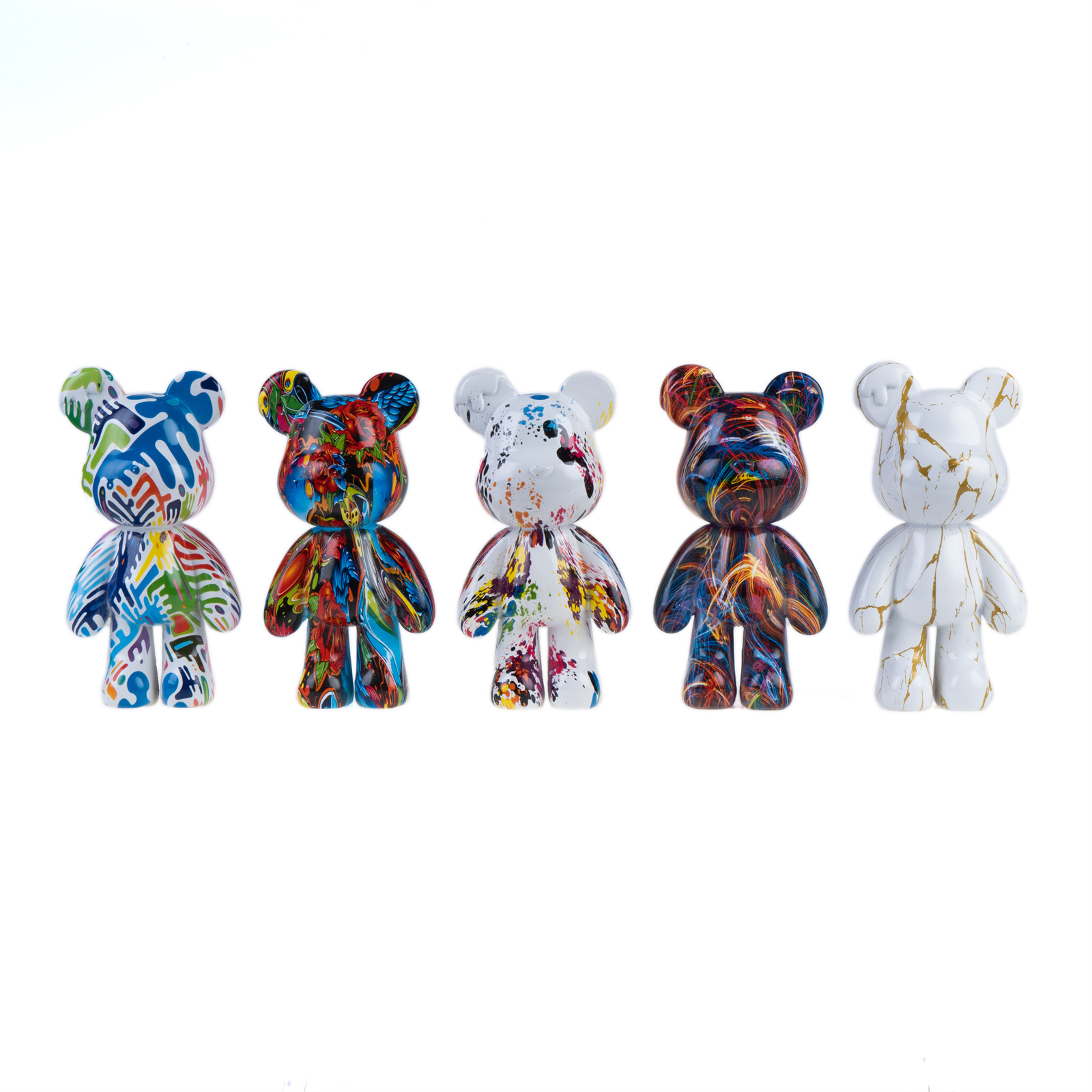 Estatua de oso decorativa de resina para interior miniatura 7