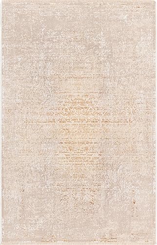 Miniatura 3 de Unique Loom Deepa Collection Alfombra de área - Pianura (3' 3" x 5' 1" Rectángulo, Marfil y Oro)