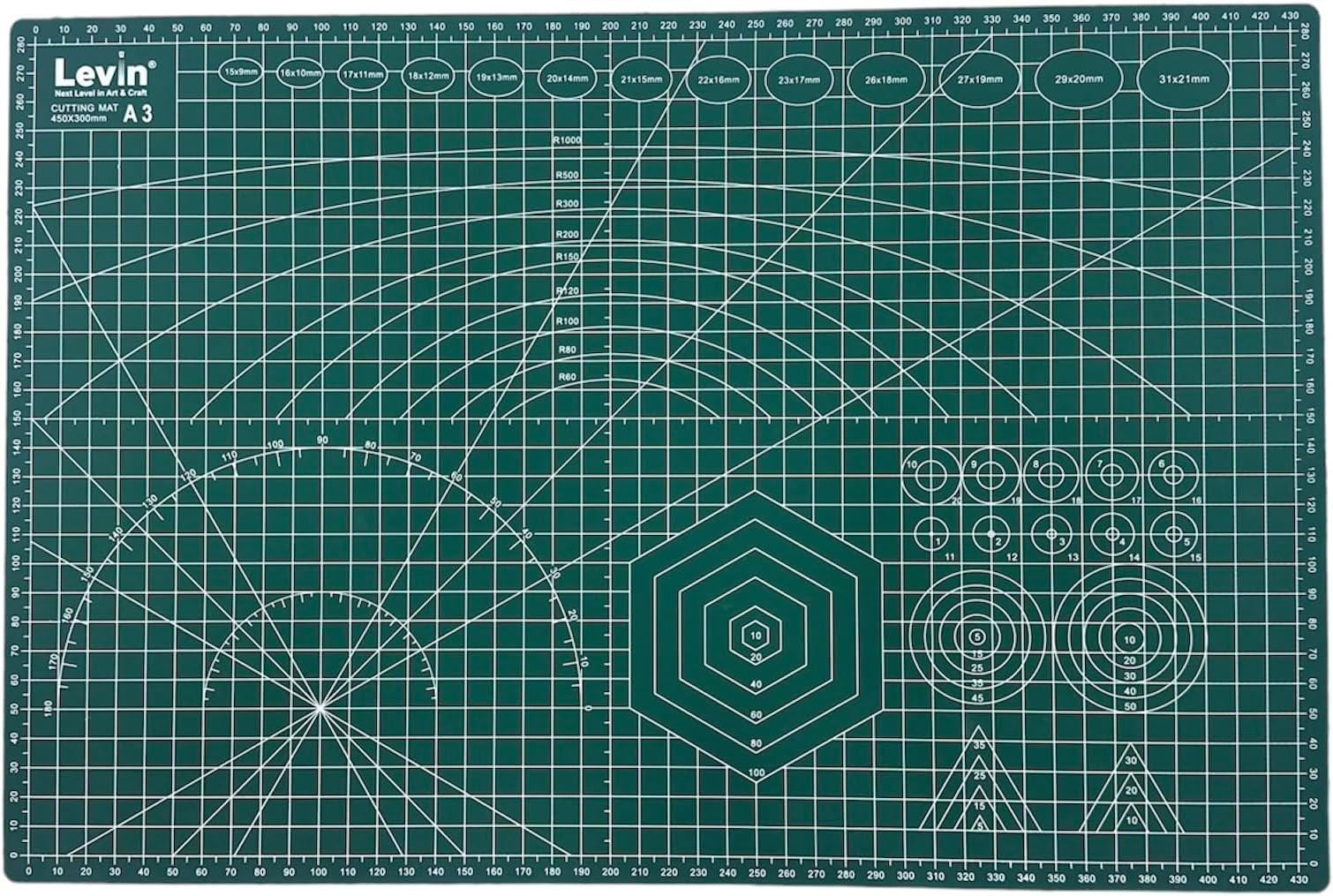 - Levin Self Healing Cutting Mat Double Sided, Non-Slip, Waterproof Hobby Mat, Large PVC Rotary Cutting Mats for Crafts, Sewing, Quilting, Fabric, Scrapbooking, Art Project (A3 (18 x 12 Inch))