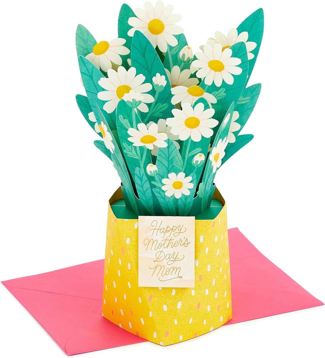Hallmark Paper Wonder Displayable Pop Up Mothers Day Card for Mom (Daisy Bouquet)