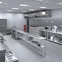 Vista 223 de Mesa de trabajo de acero inoxidable, mesa de metal