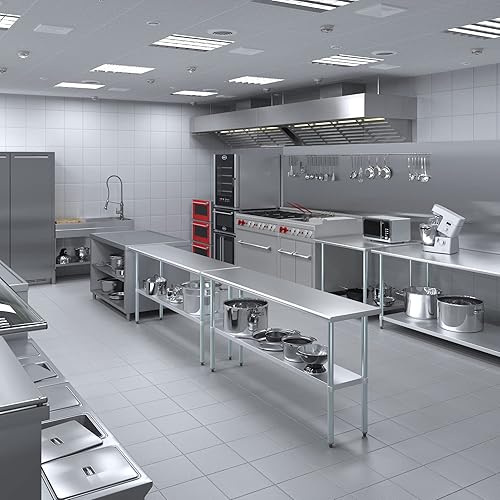 Miniatura 5 de Mesa de trabajo de acero inoxidable, mesa de metal