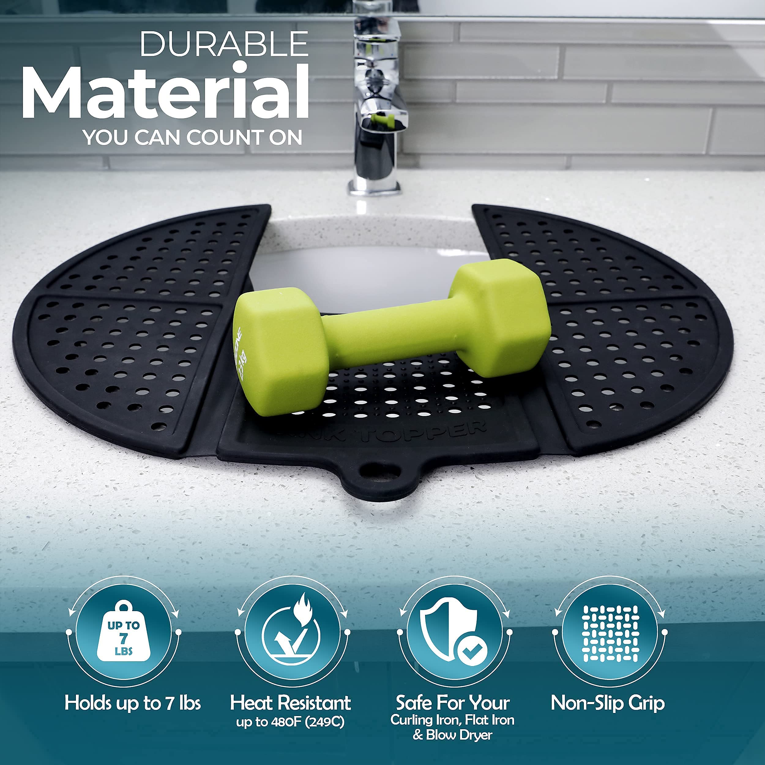 Buy Sink Topper, Foldable Bathroom Sink Cover for Counter Space. A