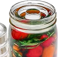 Vista 4 de Trademark Innovations - Tarros de fermentación de vidrio para frascos de conservas de boca ancha (juego de 6)