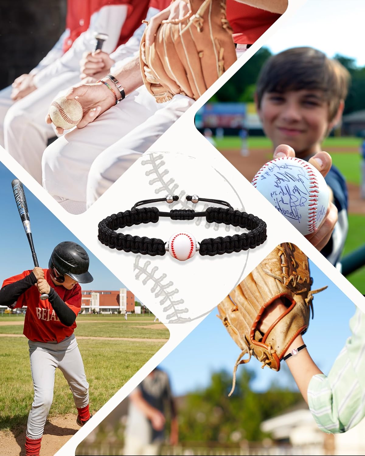HGDEER Baseball Basketball Bracelet, Adjustable Braided, Baseball Basketball Gifts for 7-18 Year Old Teens, Teams, Son, Grandson Brother Ideas - Image 7
