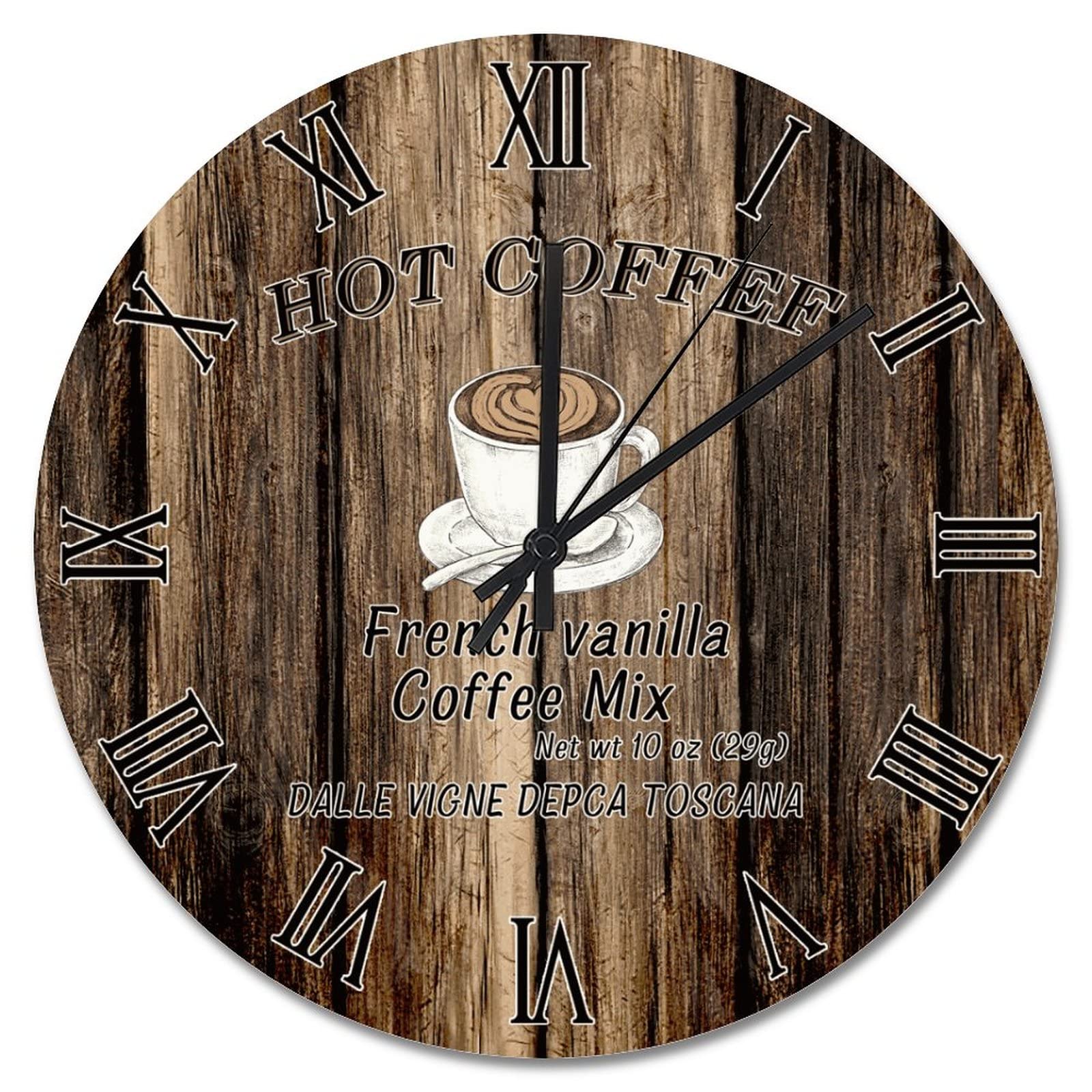 Horloge de cuisine bois marron 38 cm pour rompre la monotonie des murs