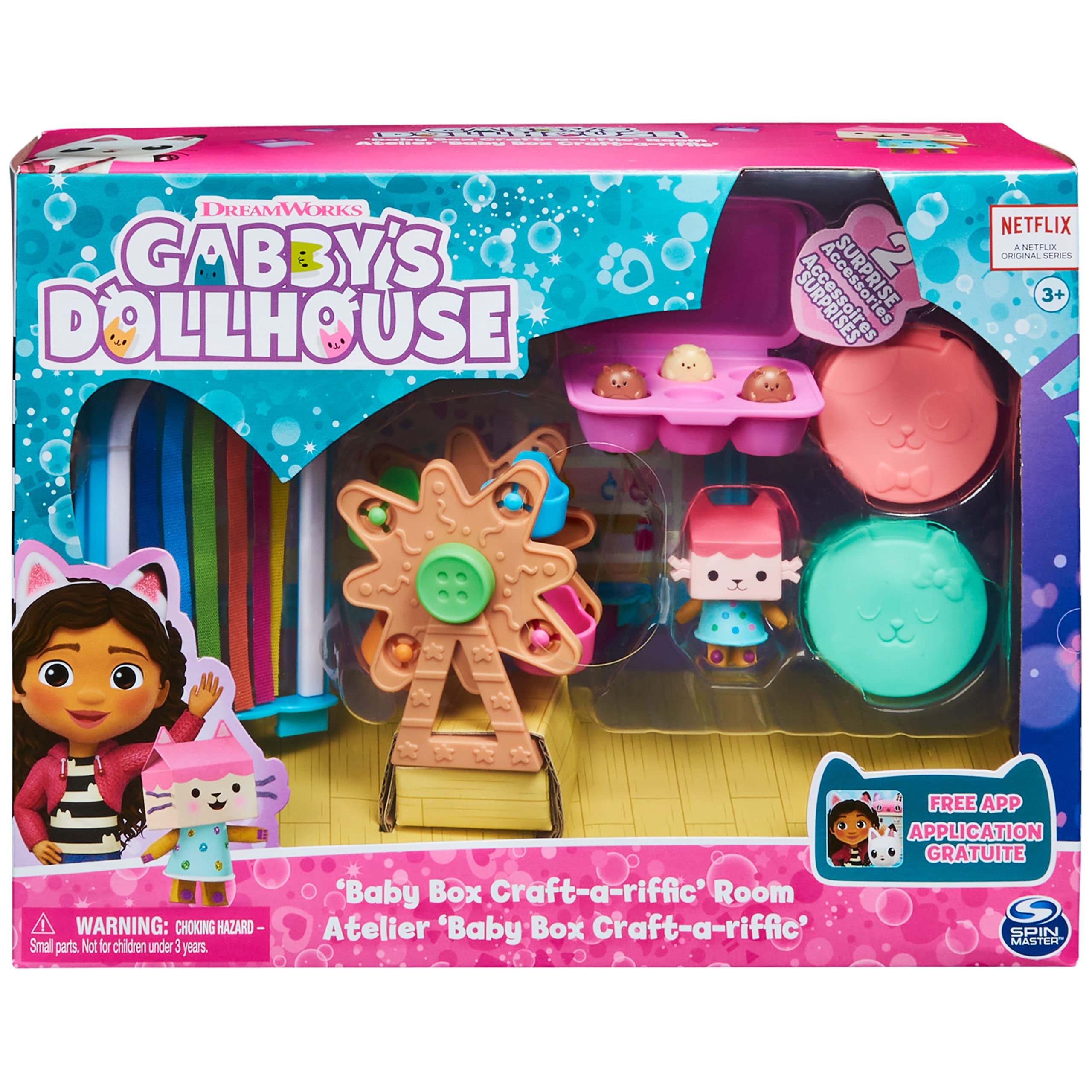 LA CASA DE MUÑECAS DE Gabby-EL Dormitorio DE SUEÑIGATA-El Dormitorio de Sueñigata & LA CASA DE MUÑECAS DE Gabby -Sala DE Manualidades BEBÉ Box