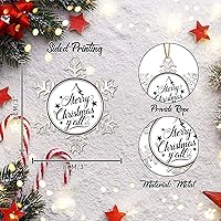 Vista 58 de Happy New Year Ornament for Christmas Tree Decor Merry Christmas Y'all Christmas Metal Snowflake Ornament Xmas Tree Decor Funny Christmas Quotes