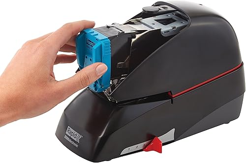 Miniatura 4 de Rapid 5080e - Grapadora eléctrica profesional para cartuchos con capacidad para 90 hojas, color negro, incluye 1 cartucho con 5000 grapas (90147)