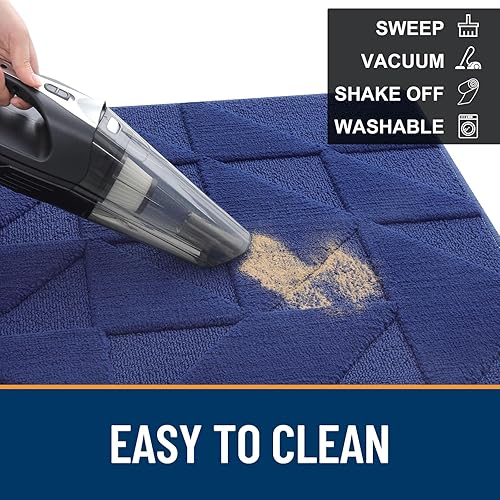 Miniatura 5 de OLANLY Tapetes para puerta para interiores, antideslizantes, absorbentes, resistentes a la suciedad, lavable, tapete de bajo perfil para entrada (30