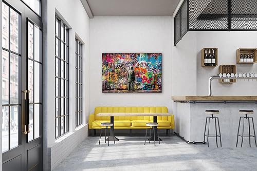 Miniatura 210 de ANRUOXI Graffiti - Lienzo decorativo para pared, diseño abstracto retro, pintura urbana moderna, póster de decoración de pared de zapatos para