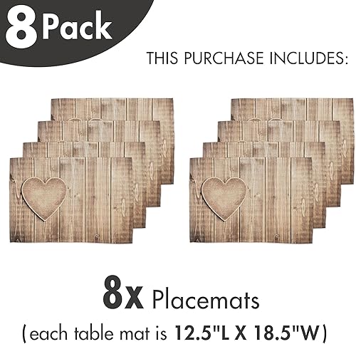 Miniatura 194 de Ambesonne Juego de 4 manteles individuales amarillos y azules, diseño de flores de primavera, flores vibrantes, manteles individuales de tela Azul