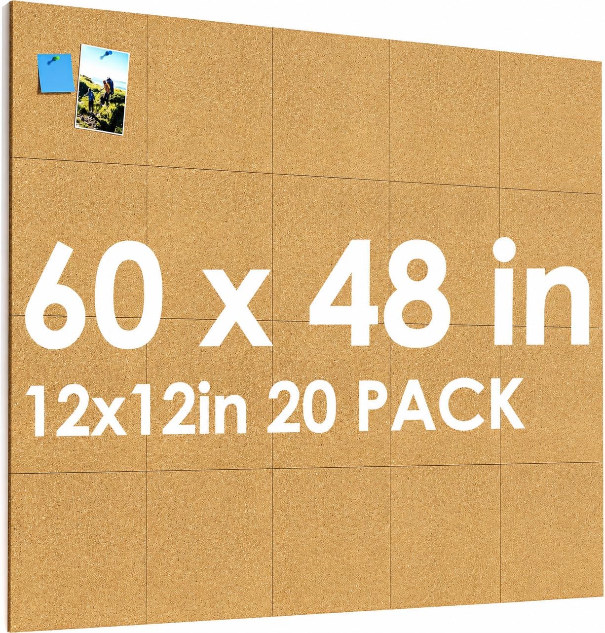 Corksidol Cork Tiles 12"x12" - 1/2" Thick -4 Pack