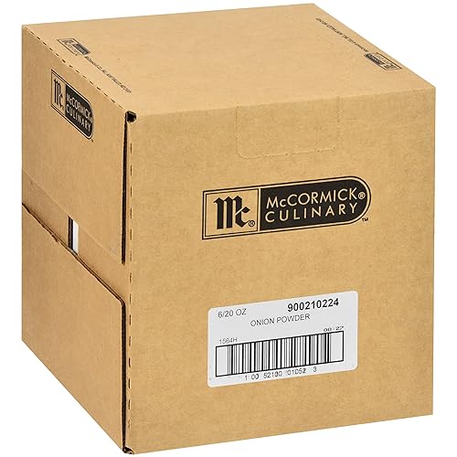 McCormick Culinary Cebolla en polvo, 20 onzas (paquete de 6) Seis recipientes de 20 onzas de condimento de cebolla en polvo hechos de cebollas