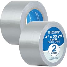Spartan Industrial 2" X 30 yd Black Duct Tape - 3 Strong Tape Rolls