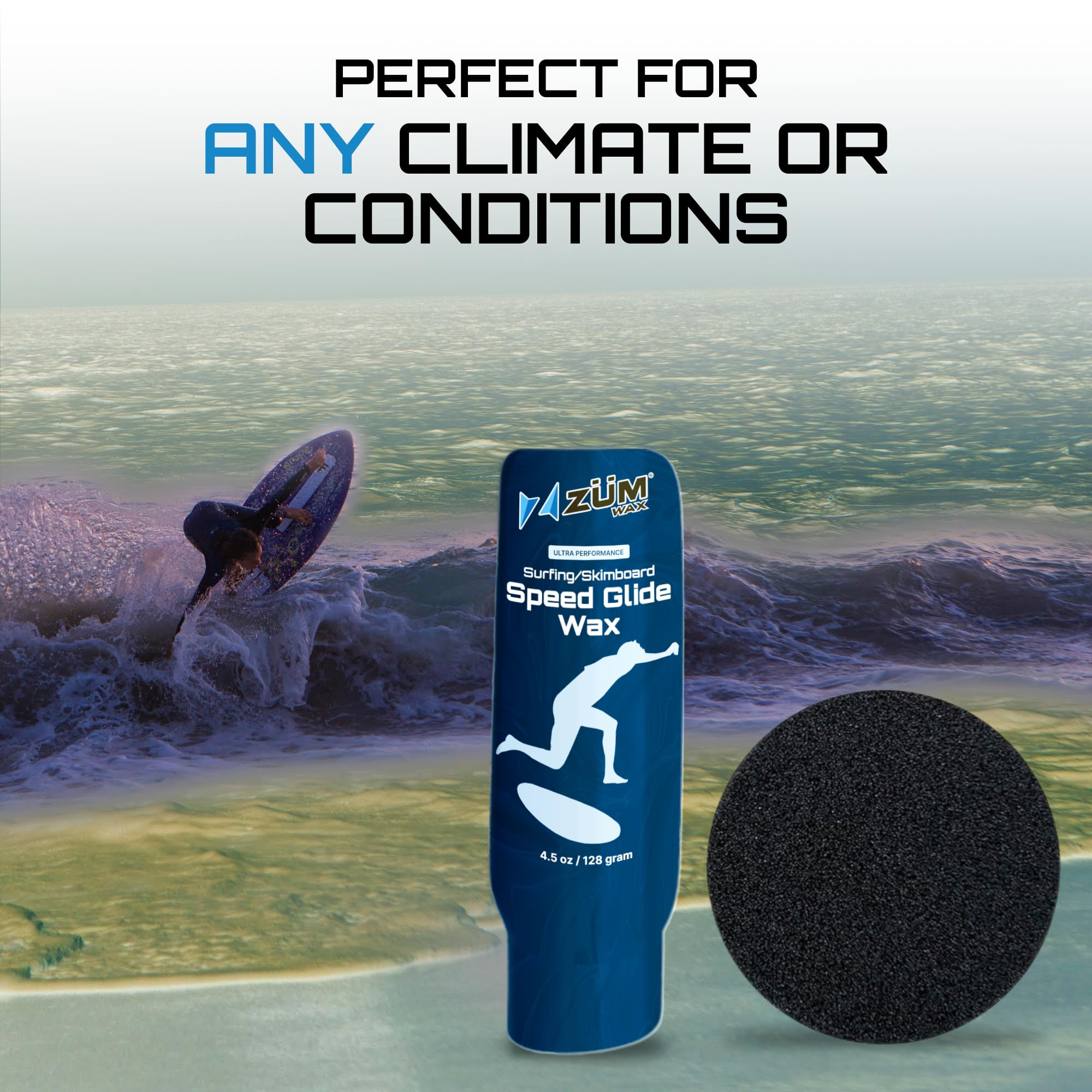 Zumwax Surfer sur Internet et de Skimboard Ultra Performance Speed Wax – Nano Technology High Paraffine pour Frotter sur Paste – Toutes Les températures. la Plus Rapide.