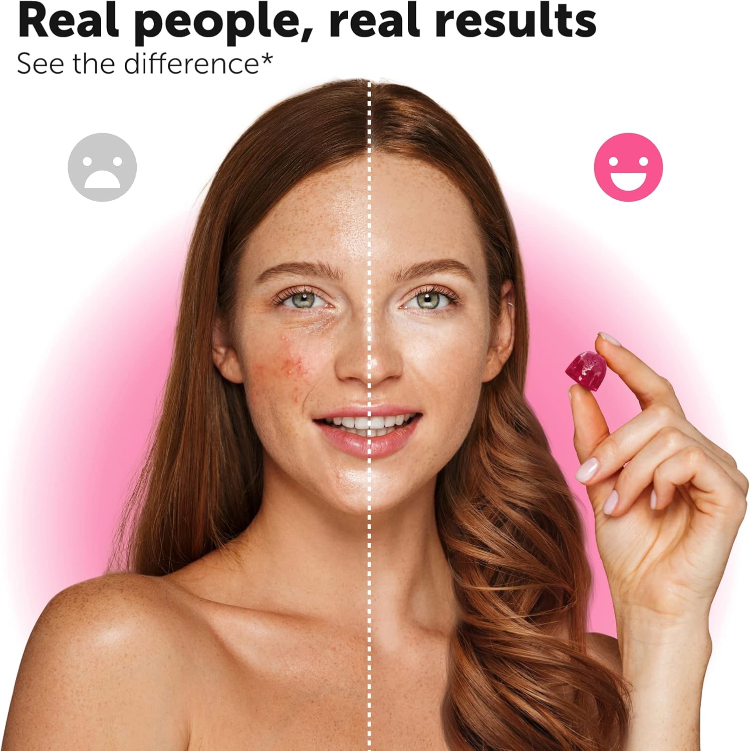 Gomitas de biotina de 10000 mcg para cabello saludable, piel, uñas, vegetarianas, a base de