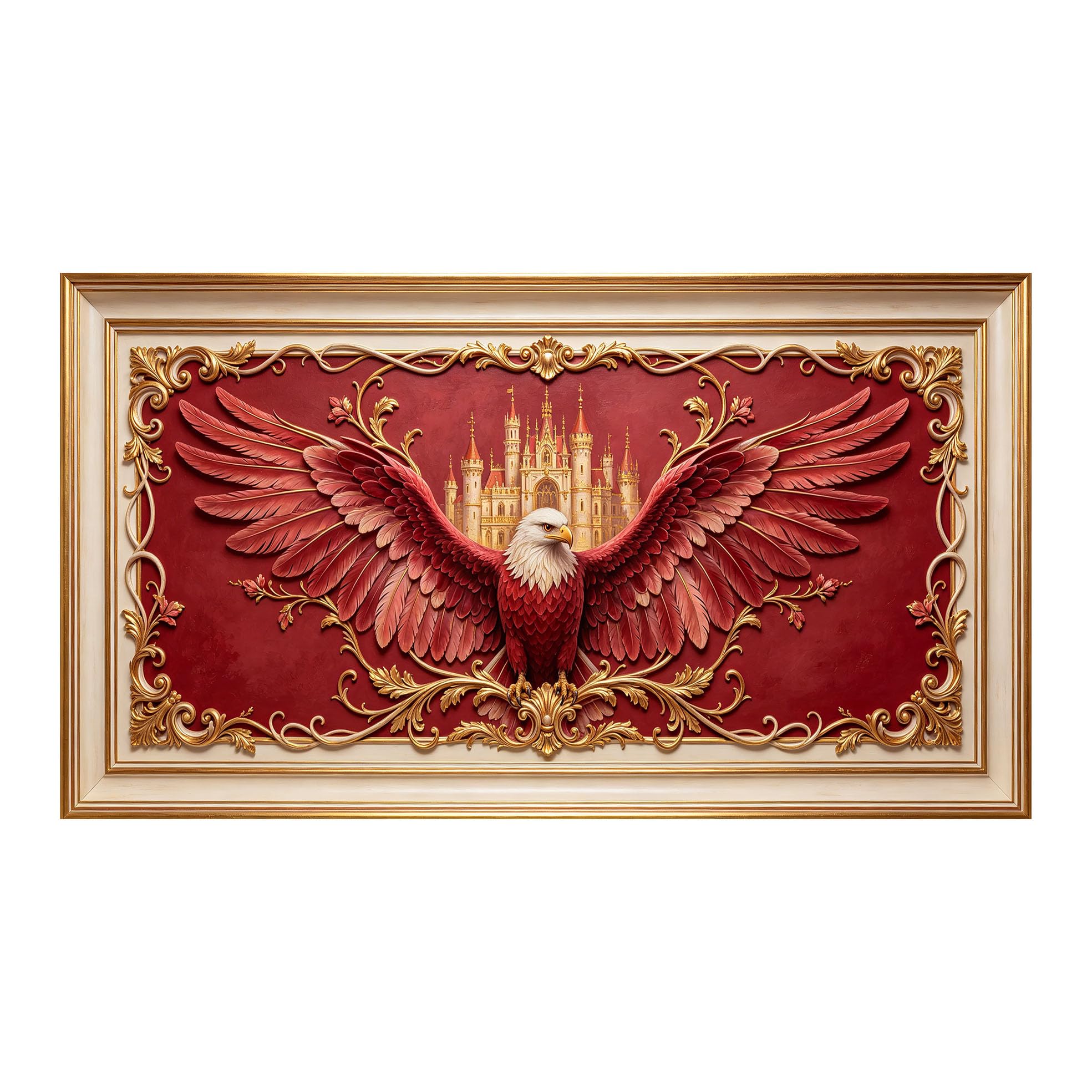 Tableau aigle 3D grand format salon chambre bureau - 7