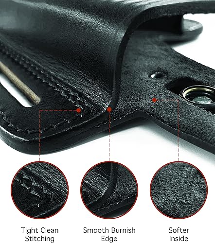 Miniatura 3 de Funda Magnum 357, 2 ranuras para panqueques OWB, funda de cuero para pistola de pulgar, hecha a mano