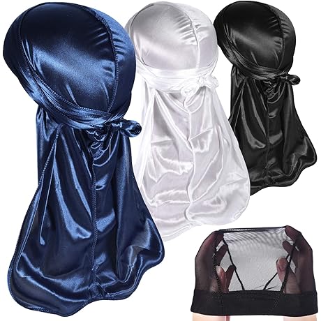 3PCS Silky Durags Pack for Men Waves: The Ultimate Hair Protection Solution