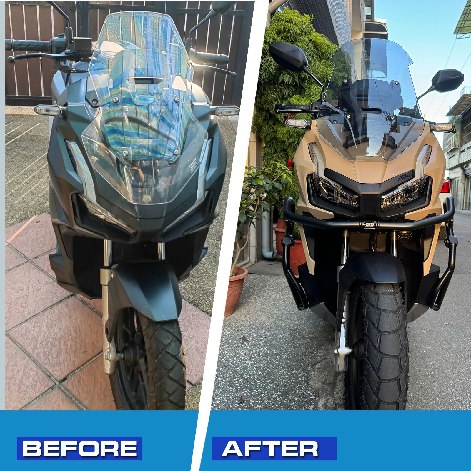 Pare-Brise de Moto, déflecteur de Vent, carénage Avant, visière, visière, adapté pour ADV 150 (2019-2023) ADV 160 (2023-2024), pièces de Pare-Brise, Accessoires (Fumée Noire)