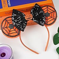 Vista 5 de FANYITY Orejas de ratón, diadema de lentejuelas con orejas de ratón para niños, niñas y mujeres (ZZW)