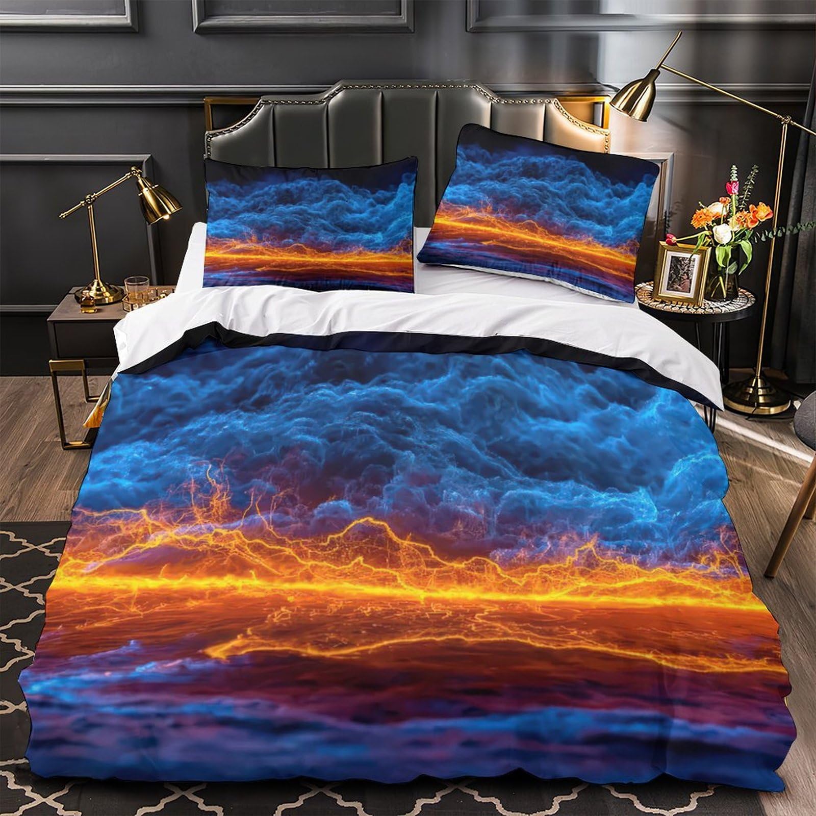 Housse de couette Electric Storm pour chambre d'enfant lit double