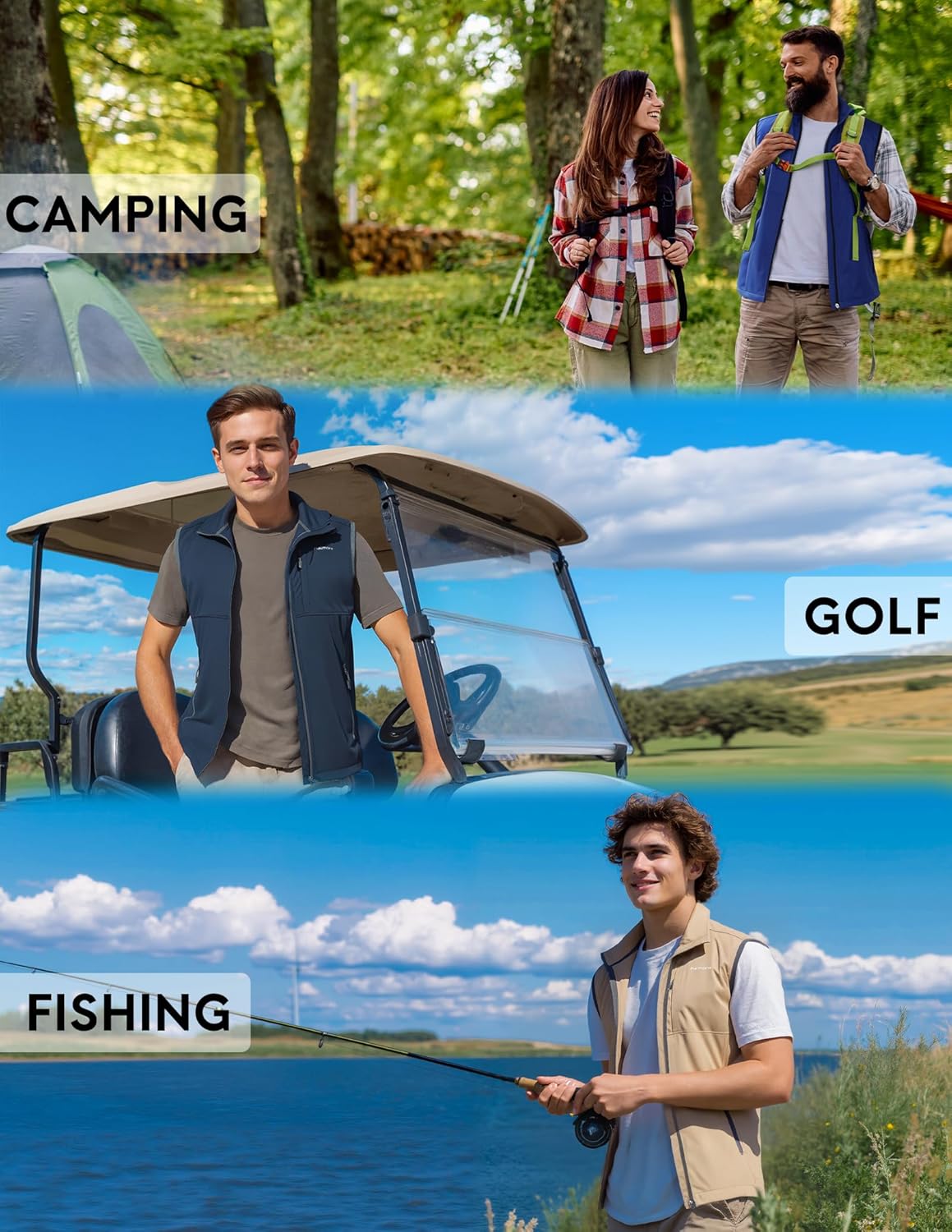 Haimont Men's Lightweight Vest Windproof Sleeveless Jacket Outerwear Multi-Pockets Zip Up for Hiking Running - Image 6