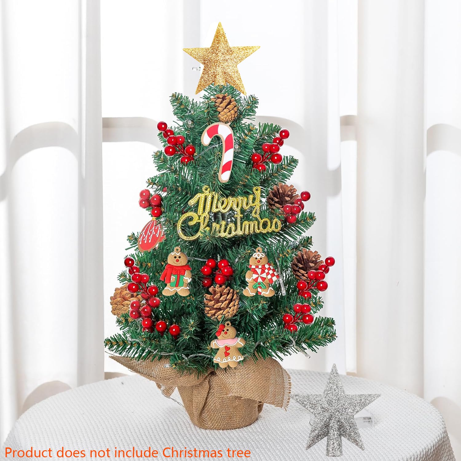 Amazon.co.jp: ミニスター クリスマスツリートッパー 4個 2.36インチ