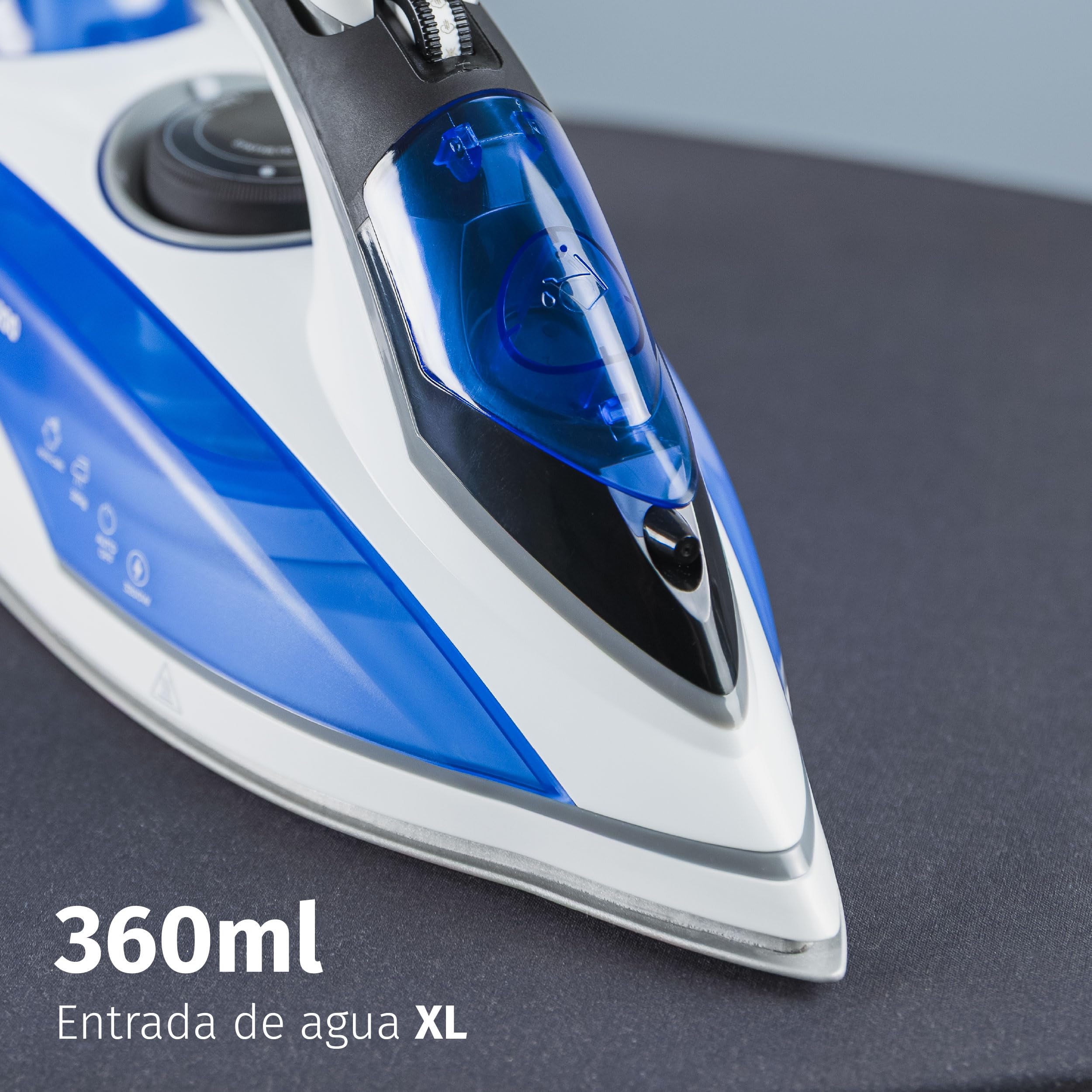 Di4 Vapore Stiro Deluxe Plancha de Vapor 3200W, Golpe de Vapor 260g, Vapor Continuo 50g/min, Suela Cerámica PrimeGlide, Sistema Antical 3 en 1, Antigoteo, Depósito 350ml, Planchado Vertical