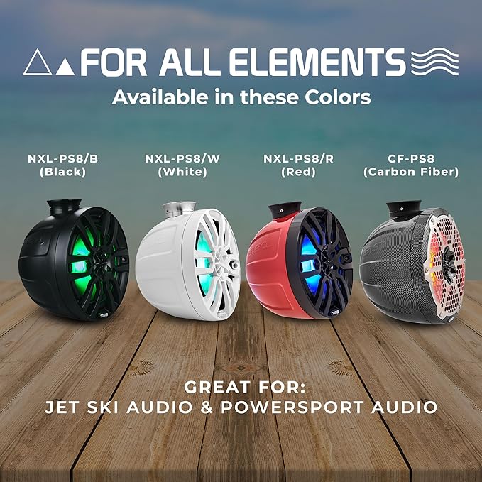DS18 NXL-PS8BK Parlantes 8 Pulgadas 375W RGB IP65 miniatura 5
