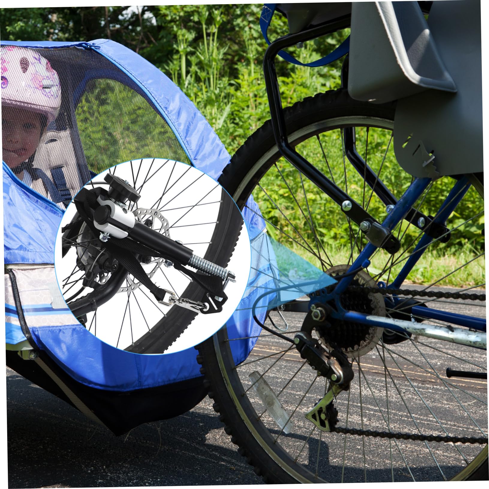 Zaczep Przyczepki Rowerowej z Aluminium Adapter Do Przyczepki dla Rowerów i Skuterów Elektrycznych Łatwy Instalacji Pasuje Do Rur o Średnicy