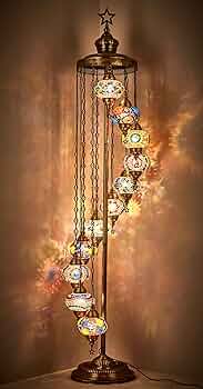 その他 vintage Turkish Lamp mozaist Turkish Lamp, Swan Neck Mosaic Table Lamp, Moroccan