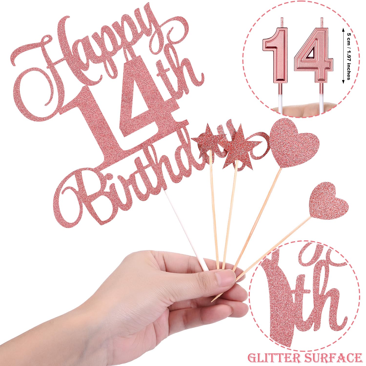 Aazon.co: 50th Happy Birthday Cake Decorations, 50th Birthday Candles
