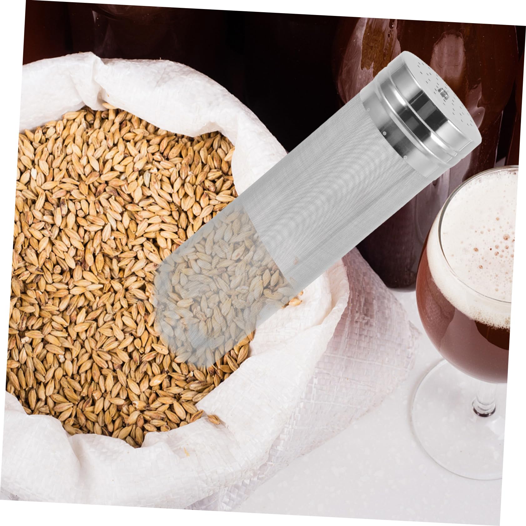 OKUMEYR Filter Tube Strainer for Home Brewing Filter Container Easy to Clean Maximizes Hop Flavor for Beer Making